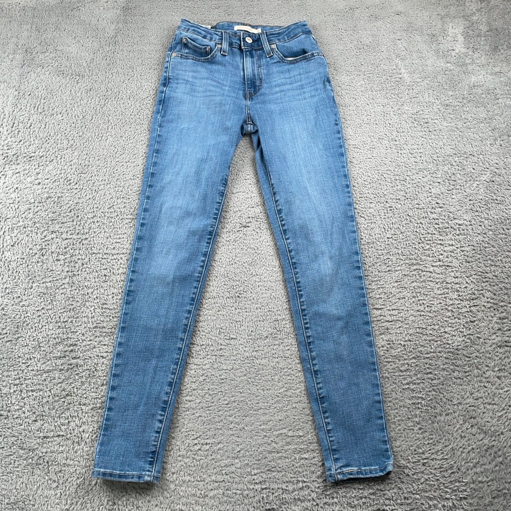 Levis Jeans Womens 26 Fits 23x29 Blue 721 High Rise Skinny Stretch Denim Comfort